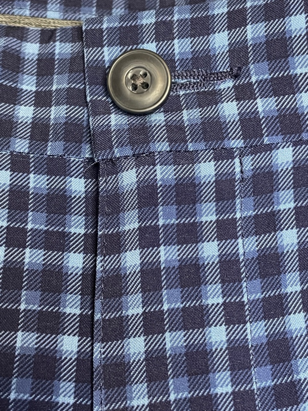 Roundtree & Yorke Performance Blue Plaid Golf Hybrid Shorts 40 Waist 9" Inseam - Picture 6 of 8